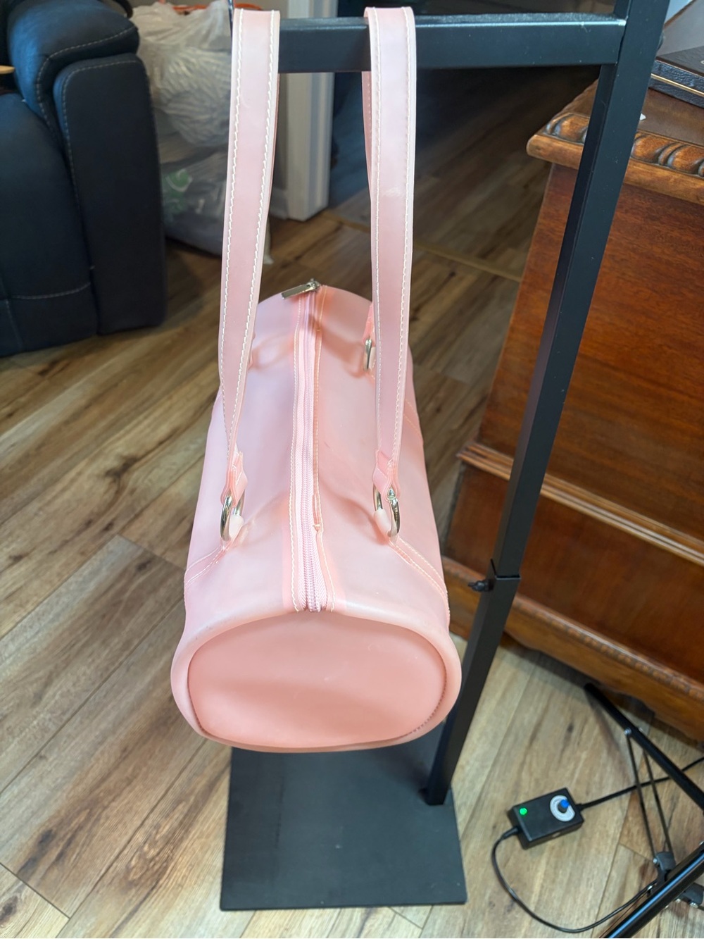 Rare Vtg Retro Maurizio Taiuti Pink Jelly Barrel Bag Y2K Soft Girl Made In Italy - Picture 5 of 10